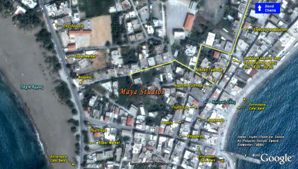 Χάρτης του κέντρου της Παλαιόχωρας